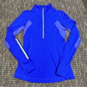 Lululemon Run: Dash Reflective Mesh Pullover Sweatshirt Wish Blue Purple Size 8